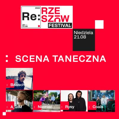 Grafika promocyjna RE: Rzeszów Festival scena taneczna - niedziela